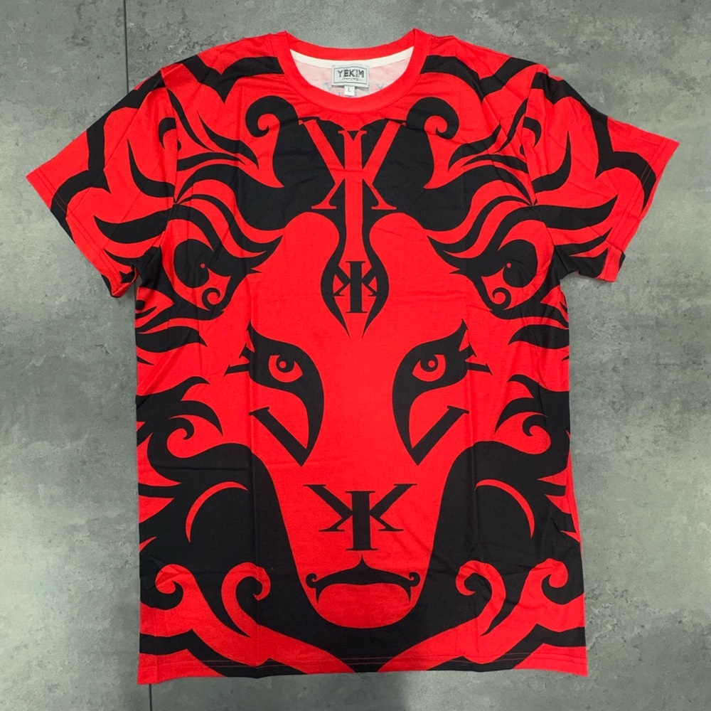 Bold Red & Black Graphic Men's Tee by